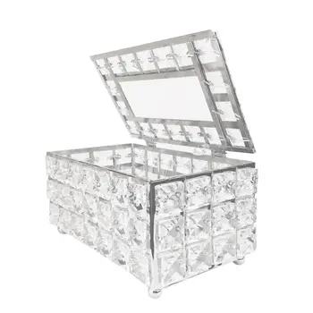 

Rectangular Crystal Facial Tissue Holder Decorative Paper Box Napkin Dispenser For Bedroom Office Hotel Cafe Coffee House Bar