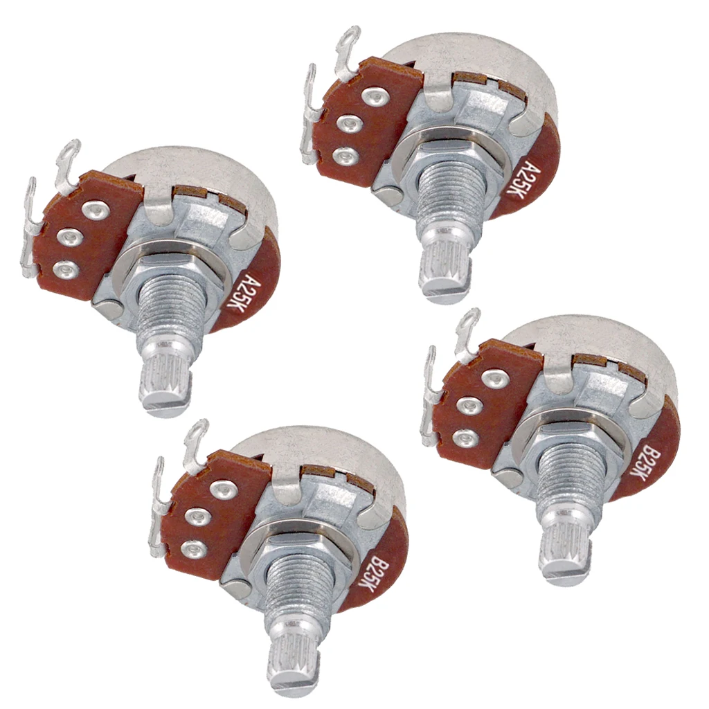 MINI POTS Log A / Linear 25k Volume Tone Potentiometer for Electric Guitar | Спорт и развлечения