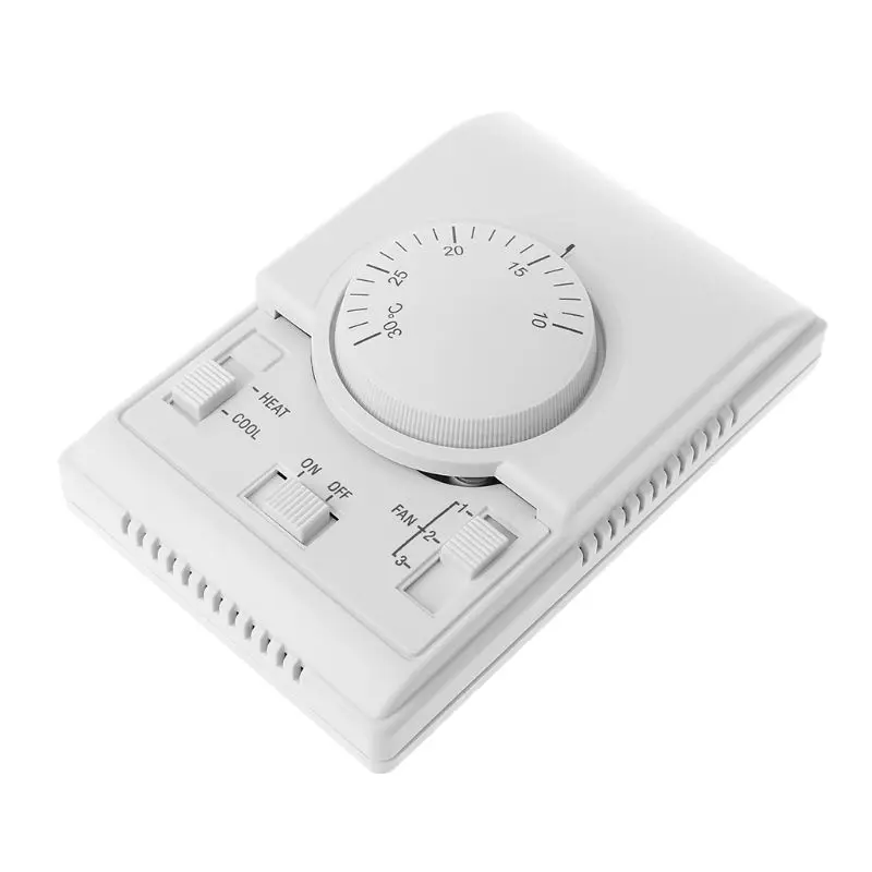 AC 220V Room Mechanical Thermostat Control Switch Air Conditioner Fan Coil Temperature Controller Dropshipping 63HF