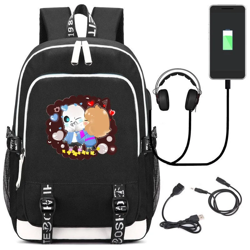 Горячая игра «Undertale» принт мужской рюкзак зарядка через usb ноутбук рюкзак походный рюкзак унисекс нейлоновая сумка для книг женские школьные сумки Rugzak