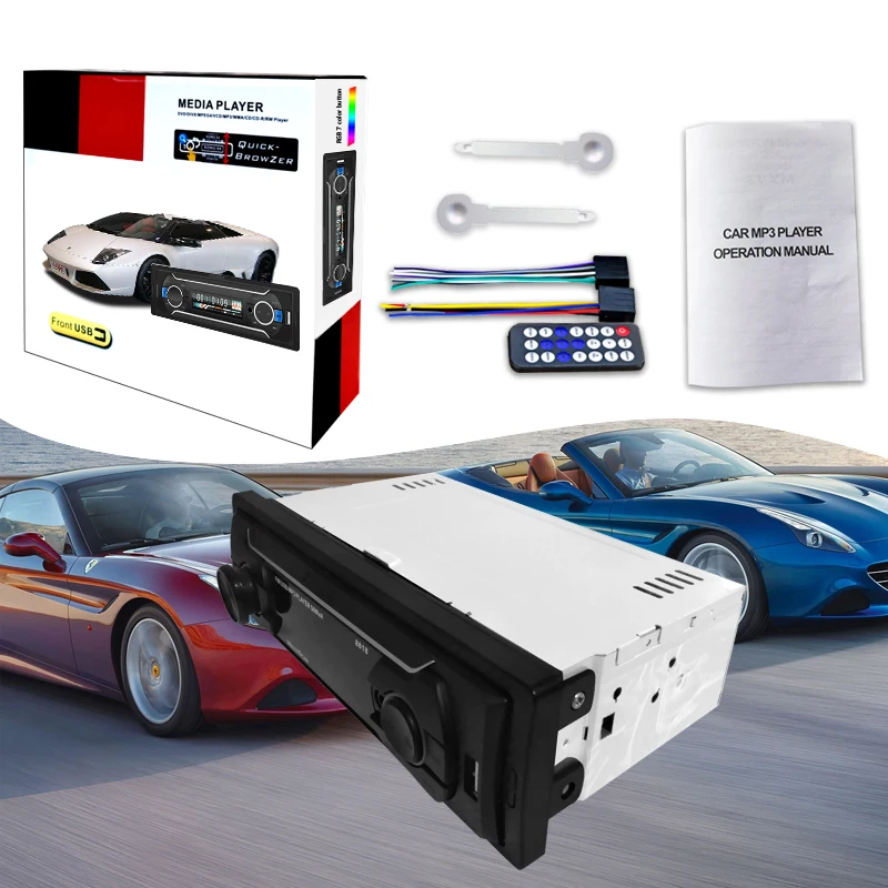 AUX аудио вход usb карта FM/SD Быстрая зарядка пульт дистанционного управления bluetooth громкая связь 1 din автомобильный mp3-плеер