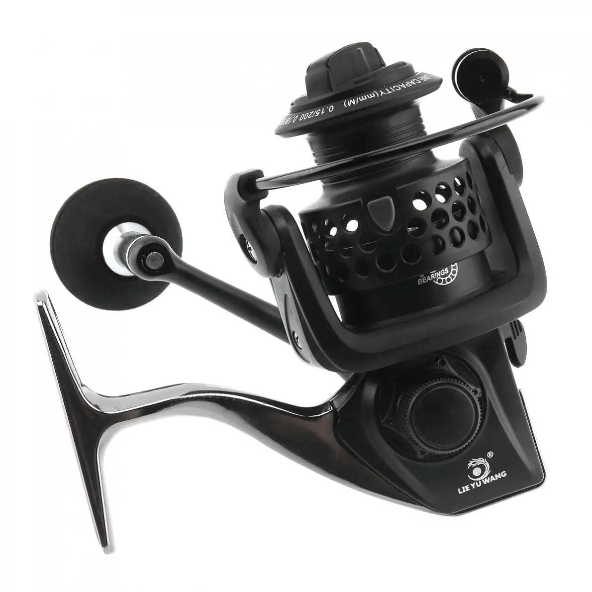 2000 Series 13+1BB 5.2:1 Metal Spinning Fishing Reel Hollow Out Spool Giving Spare Nylon Line Cup Spinning Fishing Reels