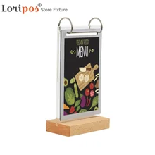 Album en bois de 6 Pages, Base de bureau, cadre pour enseigne, affiche Photo, support de Menu pour Promotion publicitaire