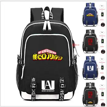 

My Boku No Hero Academia USB Charging Laptop Backpack Shoulder School Bag Satchel Knapsack Waterproof Travel Rucksack Teenager