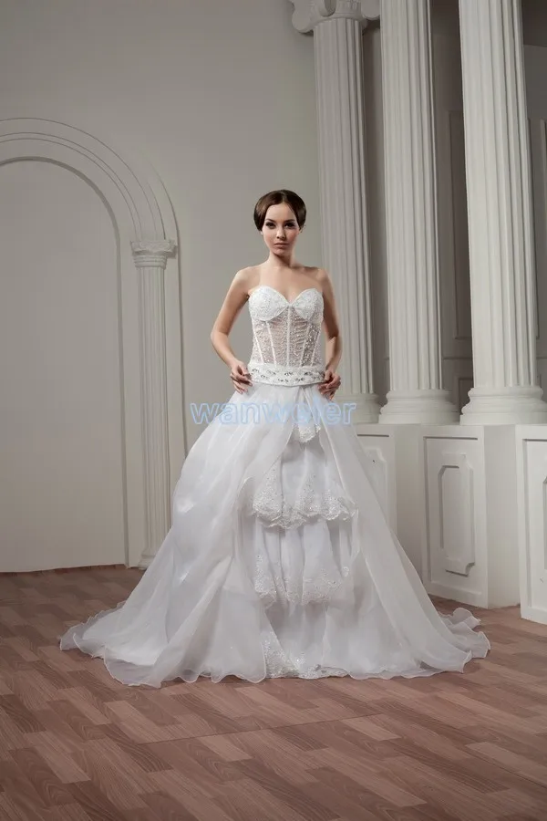 

free shipping really picture 2016 drag star new design beading train white custom size/color bridal gowns sexy wedding dresses