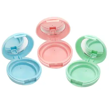 

2pcs Refillable Empty Loose Powder Box with Mirror Makeup Case Blusher Cosmetic Container DIY Beauty Tool Jar