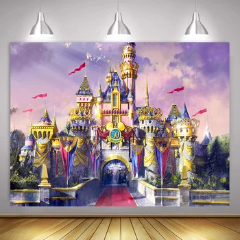 

Photographic Backdrops Castle newborn children Birthday Wedding Party Banner Decoration Photo Background for Photo Studio