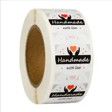 500 шт Взрывные модели на заказ рулон ручной работы любовь белый ручной работы спасибо праздник украшения наклейки этикетки