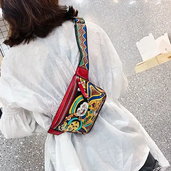 

Waist bag Women's NEW Belt bag Hawcoar Anti-theft Graffiti Messenger Large Capacity Барсетка Shoulder сумка пояс wallet #3/53