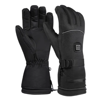 

Winter Ski Warm Gloves Electric Heated Warm Gloves 3 Levels Temperature Hand Control Battery Powered Warmer for Skiing Cycling