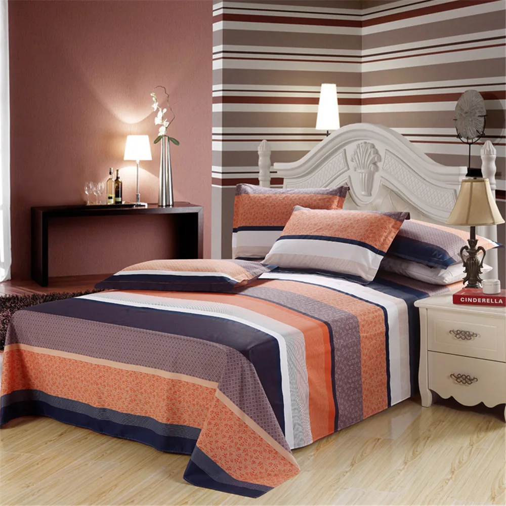 

3pcs fashion white Dark yellow gray Stripe Bedding Bed Sheet 100% Cotton soft Pillowcases adult boy bedroom gift Home Textiles