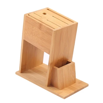 

Holder Multifunctional Storage Rack Tool Holder Bamboo Knife Block Stand Kitchen Accessories