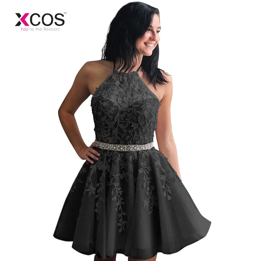 Black Желтое платье для выпускного вечера милые девушки Vestidos сексуальное вышитое платье с открытой спиной створки коктейльные платья короткий халат De вечерние платья - Цвет: Black