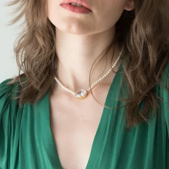 

Timeless Wonder Stunning Baroque Pearl Shiny Zirconia Choker Necklace Women Jewelry Punk Gothic Boho Rare Trendy Kpop Ins 5363