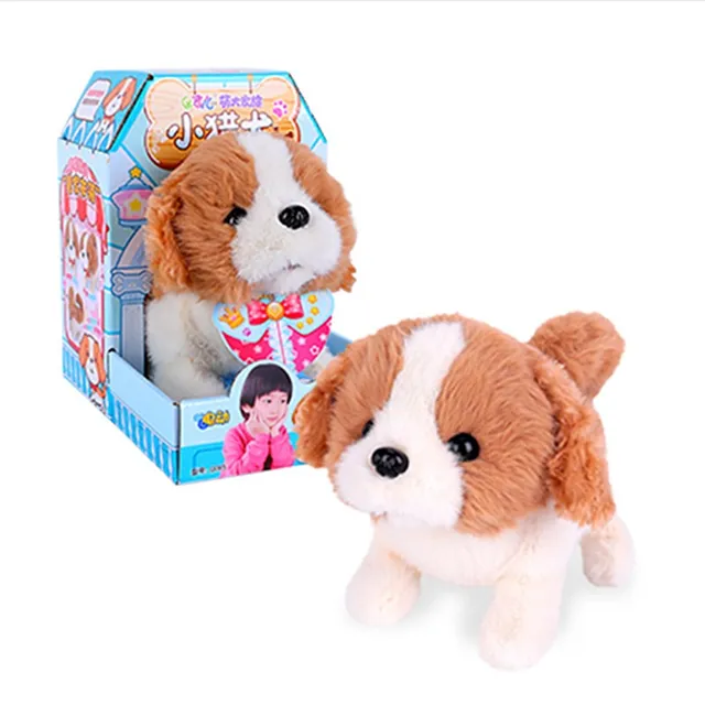 Children S Electric Simulation Dogs Plush Toy Teddy Dogs Pet Dog Toys Will Make A Sound Walking Puppy Intelligent Robot Dog Toys Electronic Pets Aliexpress