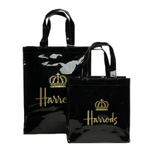 Лондонский стиль, ПВХ, многоразовая сумка для покупок, женская сумка, Экологичная, маленькая, фирменная, сумка для покупок, водонепроницаемая, сумка на плечо