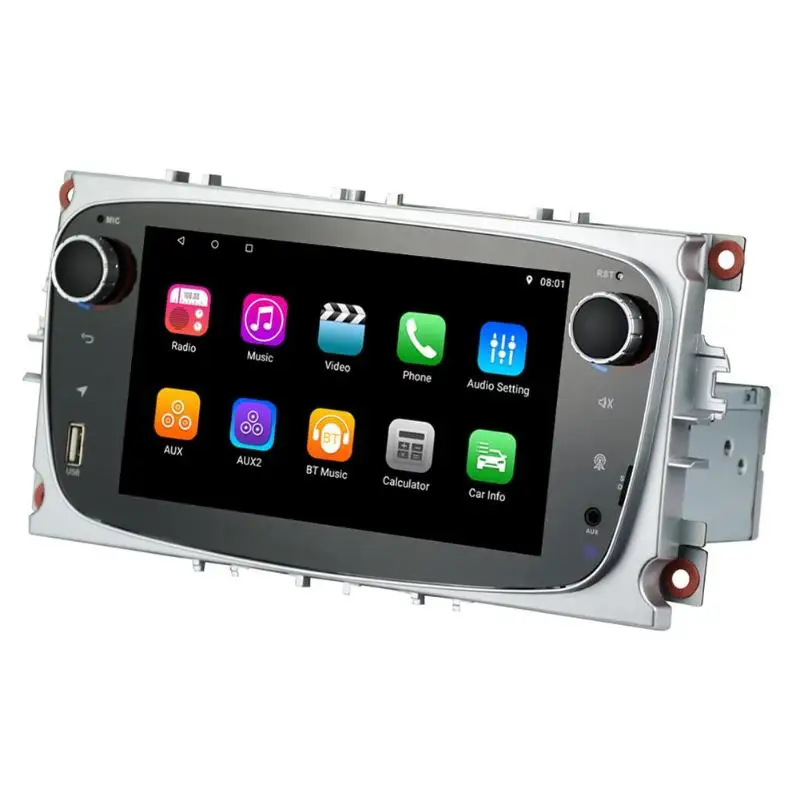7 дюймов Android 8,1 2+ 32G Автомобильная Стереосистема радио, Bluetooth, gps Navi USB MP5 плеер gps WI-FI Bluetooth FM Авто Аудио плеер стерео