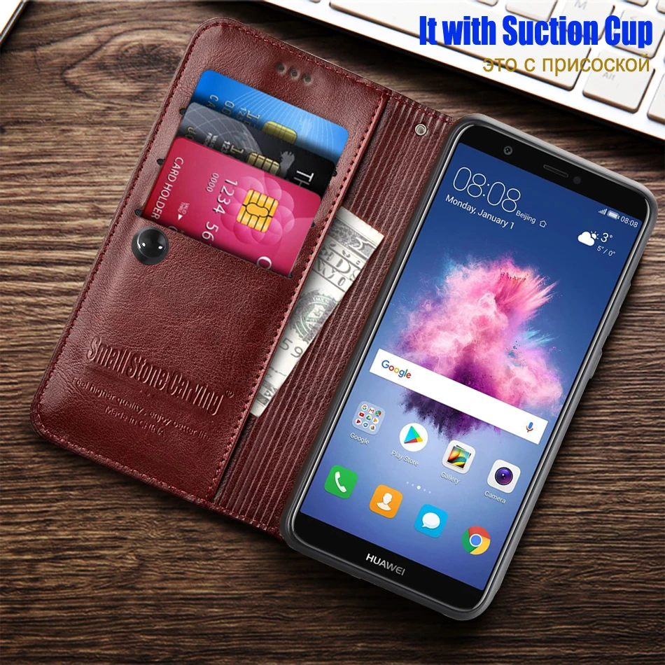 Luxury retro Case For Huawei P Smart case flip leather cover Funda Huawei P smart Case Cover FIG-LX1 Psmart Phone Coque Phone Case Leather Phone Case Leather Wallet Case Leather Case