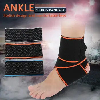 

1Pcs Safety Ankle Support Gym Running Protection Black Foot Bandage Elastic Ankle Brace Band Guard Sport Protect Equipment #SD