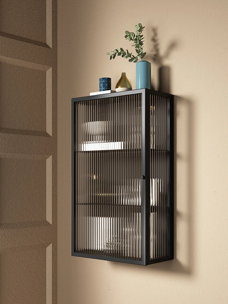 

GY Light Luxury Glass Closet Kitchen Wall Cupboard Living Room Wall Cabinet Home Bathroom Locker