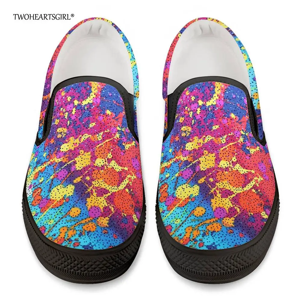 Vulcanize-Shoes Man Sneakers Canvas Graffiti Custom Male Colorful Casual Men Twoheartsgirl