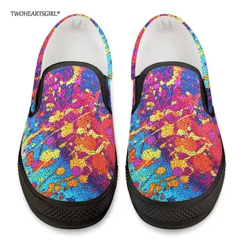 

Twoheartsgirl Colorful Graffiti Vulcanize Shoes for Men Casual Slip-on Man Sneakers Comfortable Male Canvas Flat Shoes Custom