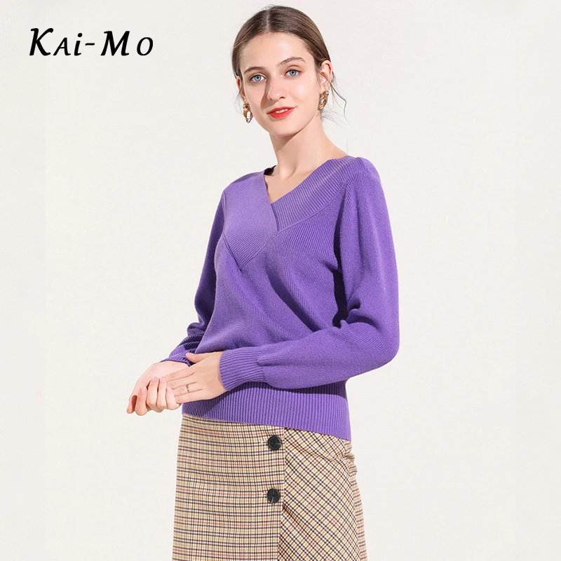 KAI-MO pull femme hiver модный Женский Пуловер кашемировый свитер Женский Повседневный пуловер-женские свитера invierno