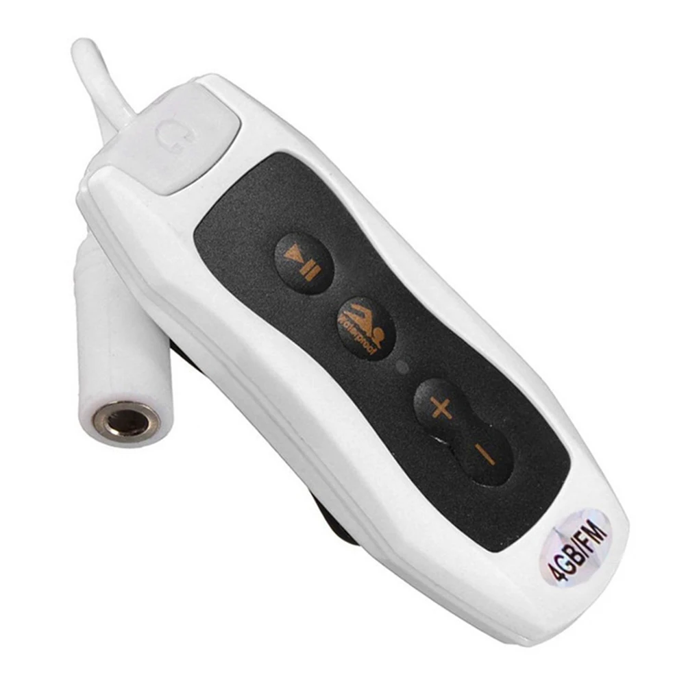 white Мини IPX8 водонепроницаемый MP3 музыкальный плеер FM радио 4G/8G клип дизайн Спорт Бег Плавание Дайвинг музыкальный плеер - Цвет: white