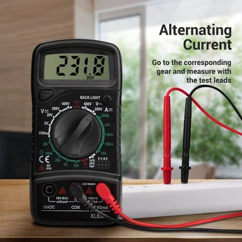 

XL830L LCD Digital Multimeter Voltmeter Ammeter Mini Pocket Hand-held Ohmmeter Digital Multimeter Volt AC DC Tester Meter