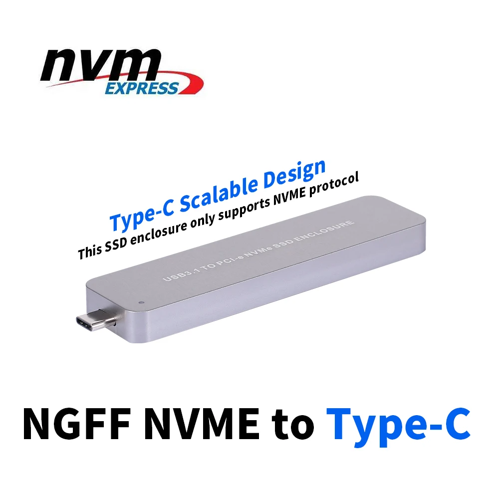 Адаптер M.2 NVME на Type C M2 PCIE SSD адаптер карточный портативный корпус для жесткого