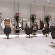 Веб-прически знаменитостей уход led с светлым зеркалом Парикмахерская Салон выделенный один японский круглый зеркальный для стрижки волос и Дей