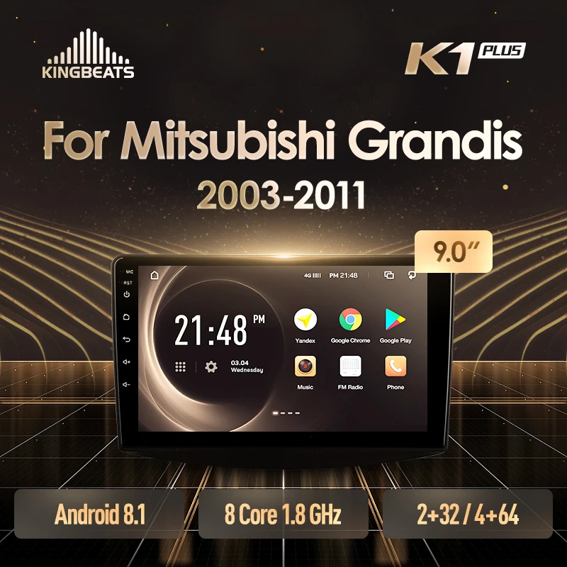 KingBeats штатное головное устройство For Mitsubishi Grandis 1 2003 2004 2010 2011 GPS Android 8.1