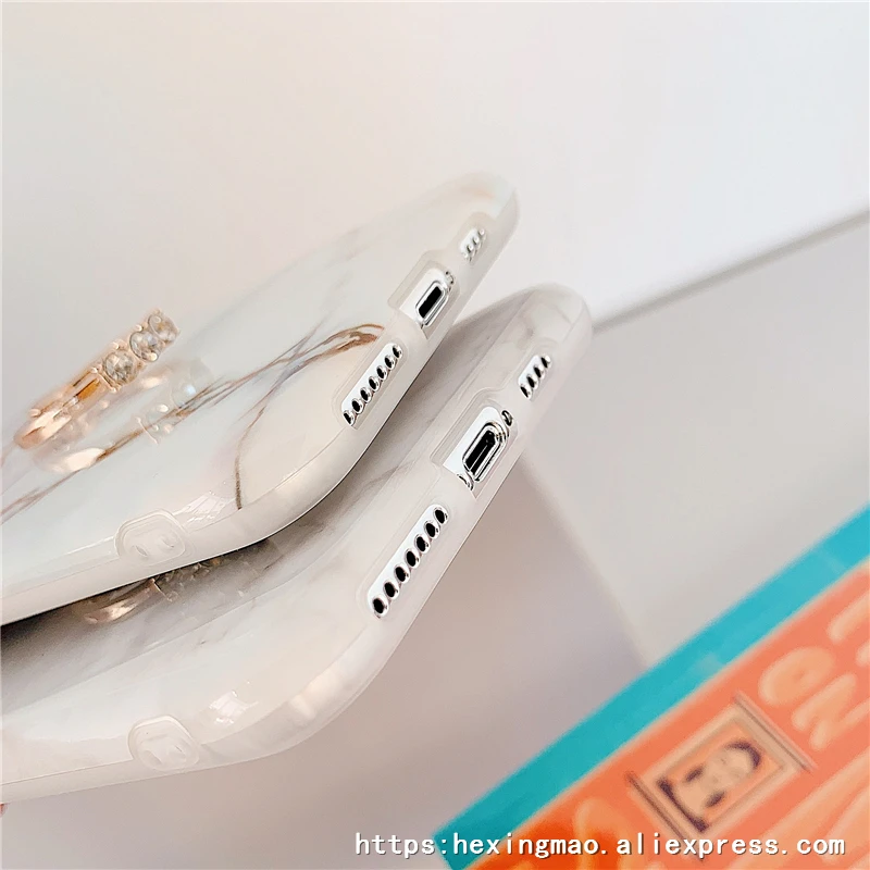 Модный мрамор с эффектом трещин чехол для телефона для iphone 11promax XR XAMAX чехол для iphone 6 7 8 Plus геометрический сращивающийся чехол s с кольцом