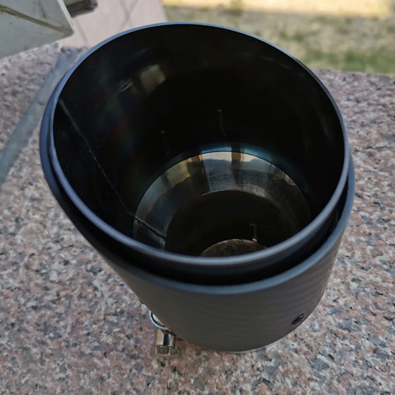 Высший сорт углеволоконные akrapovic выхлопной наконечник глушитель наконечник с TITAN Черный трубы автомобиля-Стайлинг