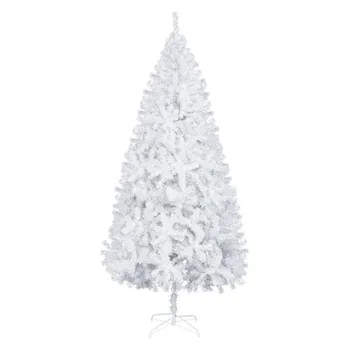 

7FT Iron Leg White Christmas Tree with 950 Branches Durable in Use