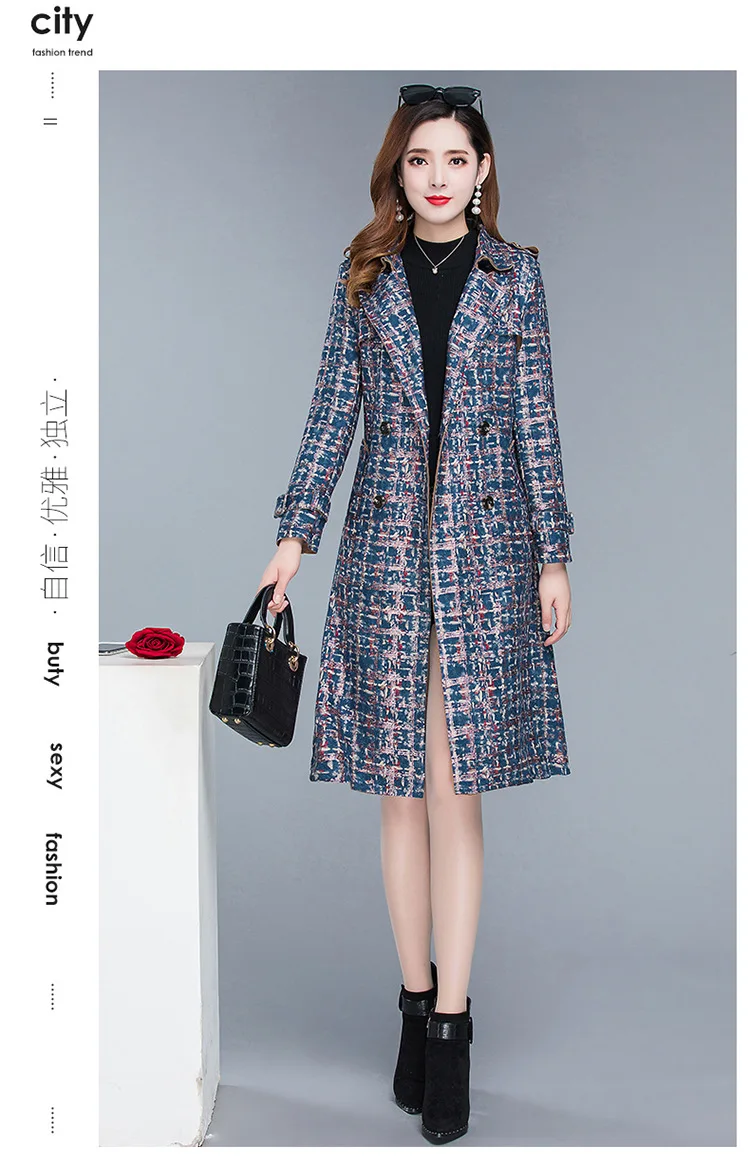 Autumn Clothing Korean-style New Style Fashion Belt Mid-length Elegant Slimming High-End Suede Trench Coat Women's