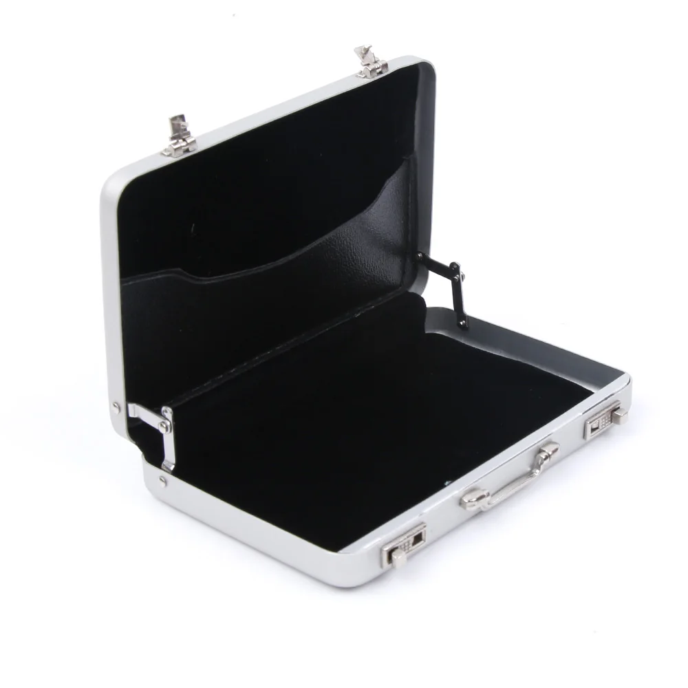 1Pc Aluminum Metal Shell Business ID Credit Card Holder Five Color Optional Mini Cute Suitcase Shape Bank Card Holder Box Case