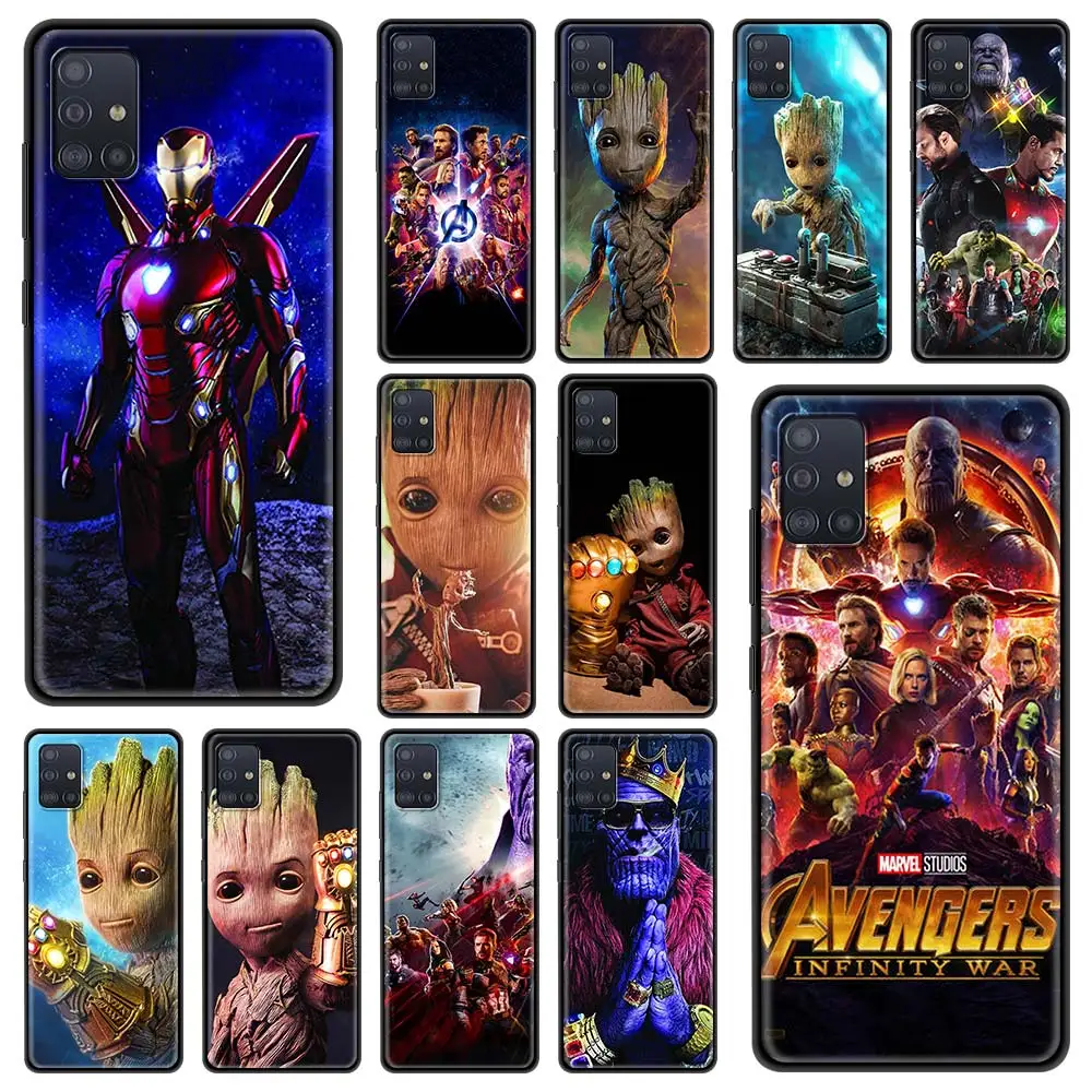 Чехол для телефона Samsung Galaxy A51 A12 A21s A71 A31 A52 A32 тонкий A72 A11 A41 черный мягкий