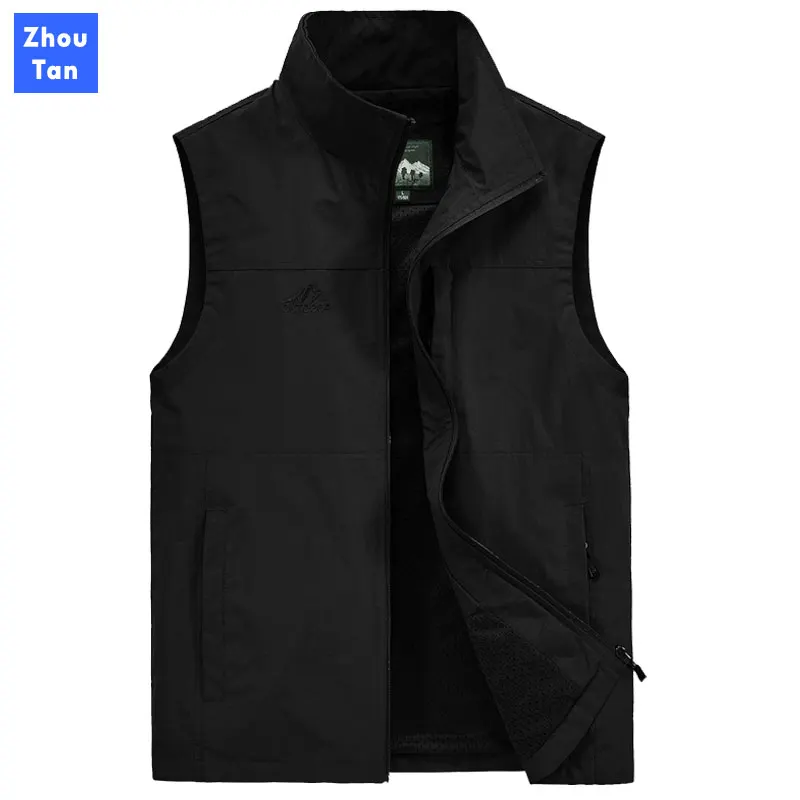 

2020 Men's Vests Spring and Autumn Sleeveless Vest Men Casual Travels Vest Outdoor sLarge size Waistcoat Male Clothes 6XL 7XL