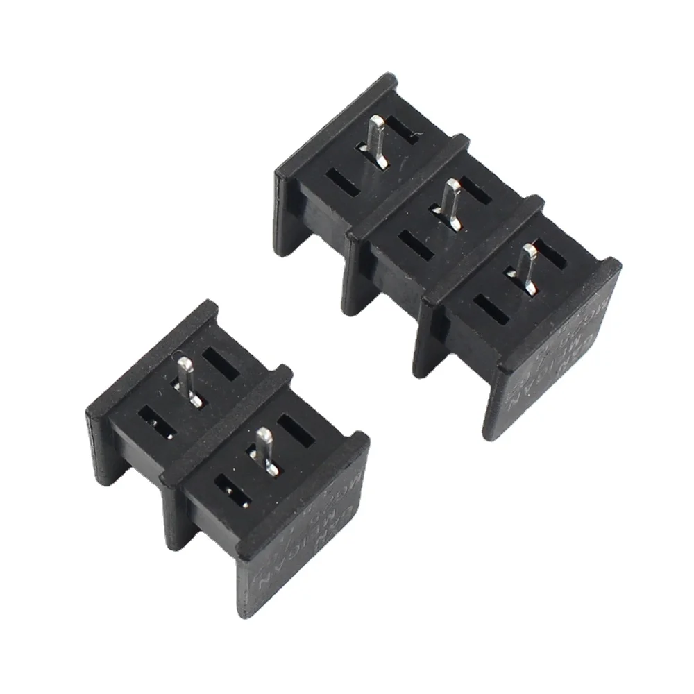 5pcs 7.62mm Pitch 2P 3P 5P 6P 2/3/5/6 Pin PCS Barrier Terminal Block Cable Connector Screw Hole Black wire connectors