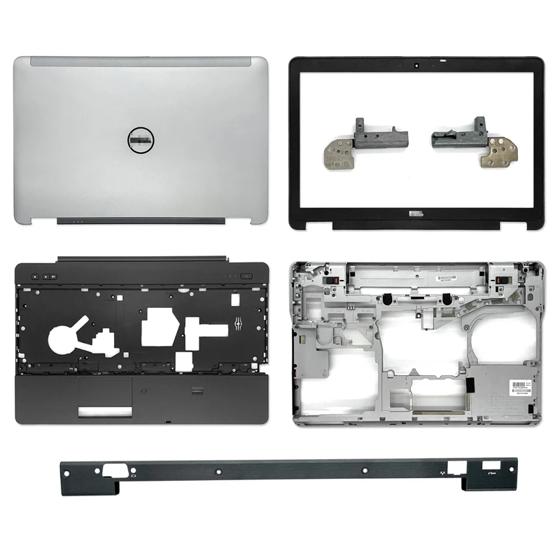 New For Dell Latitude E6540 LCD Back Cover/Front Bezel/Hinges/Palmrest/Bottom Case/Hinge Cover Upper Top Case Silver external cooling fan for laptop