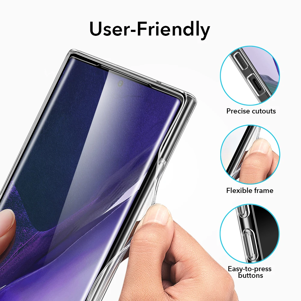 ESR Note 20 Ultra Case Tempered Glass Case for Samsung Galaxy Note 20 10 Plus S20 Ultra Clear Case For Samsung Note 9 10 Funda samsung silicone cover