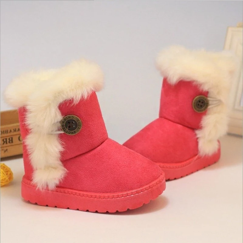 Г. Теплые детские зимние ботинки для детей, новая зимняя детская обувь принцессы для малышей милые Нескользящие ботинки на плоской подошве с круглым носком для маленьких девочек