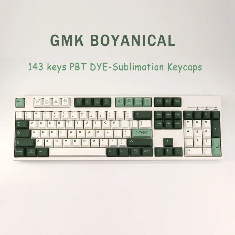 143 клавиш GMK ботанические колпачки для PBT механическая клавиатура с