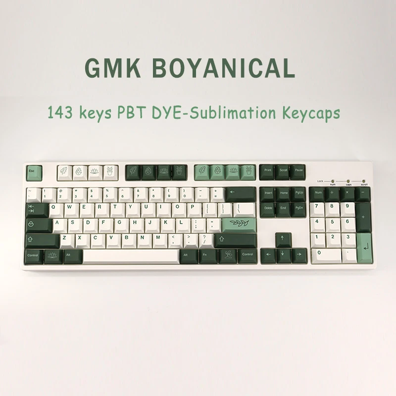 best keyboard for home office 143 Keys GMK Botanical Keycaps PBT DYE-Sublimation Mechanical Keyboard Keycap Cherry Profile For MX Switch standard computer keyboard