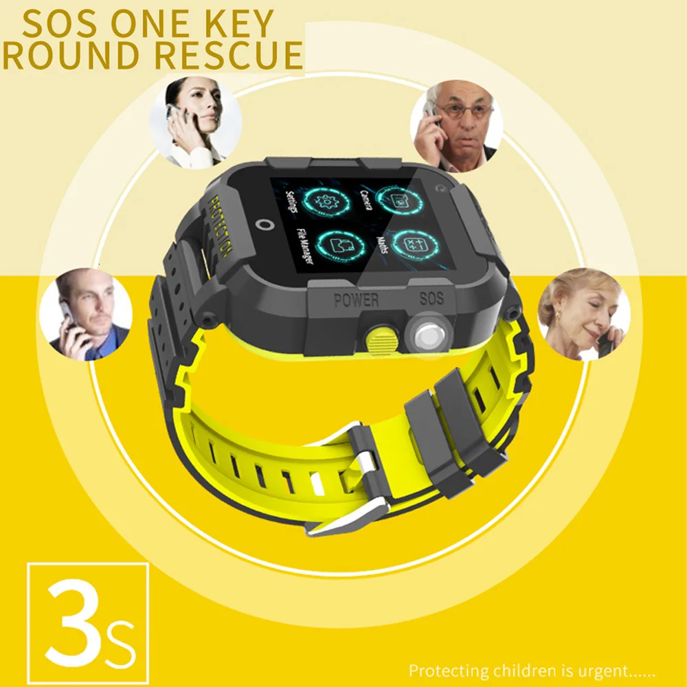  DF39 Smart Watch Kids 4G GPS Tracker IP67 Waterproof Video Call Camera GPS LBS WIFI Location Smartw