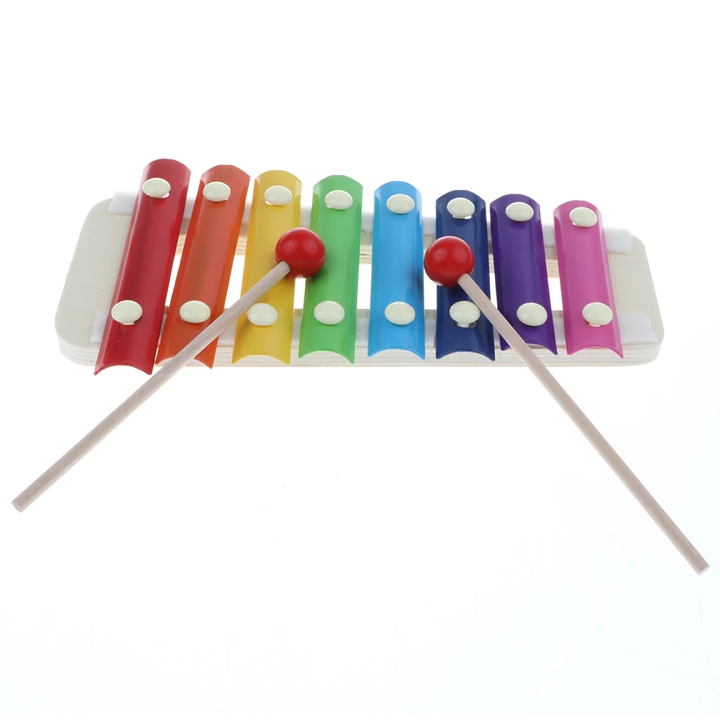 Set of 4Pcs Wooden Montessori Development for baby - Percussion Xylophone Round Bead Rollercoaster Sensory Teaching Aids Toy #A