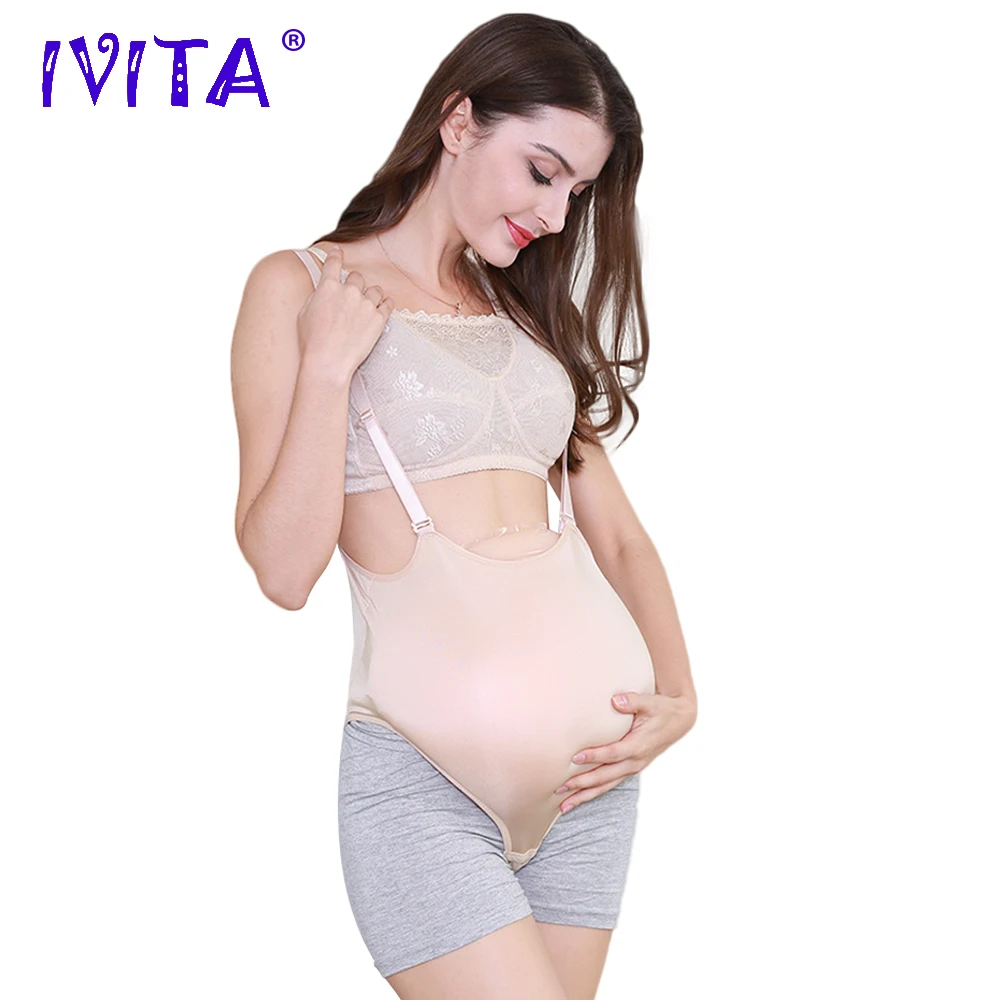 Искусственный силиконовый тканевый пакет IVITA искусственный живот для беременных