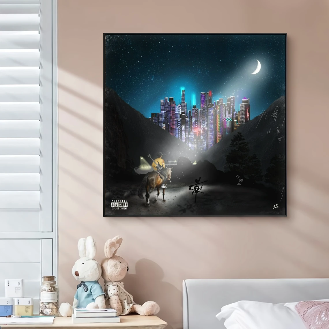 Lil Nas X-'Panini' Music Album Cover Canvas Poster Hip Hop Rapper Pop Music Celebrity Wall Painting Art Decoration