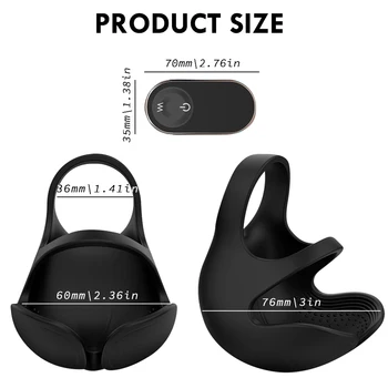 Wireless Remote Penis Vibrating Ring Dildo Vibrators For Men Scrotum Massager Male Chastity Cage Testicle Bondage Adult Sex Toys 6